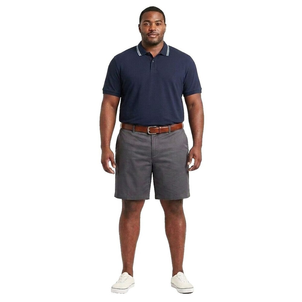 Dockers Big & Tall Men’s Size 56 x 10.5 Flat Gray Perfect Chino Shorts